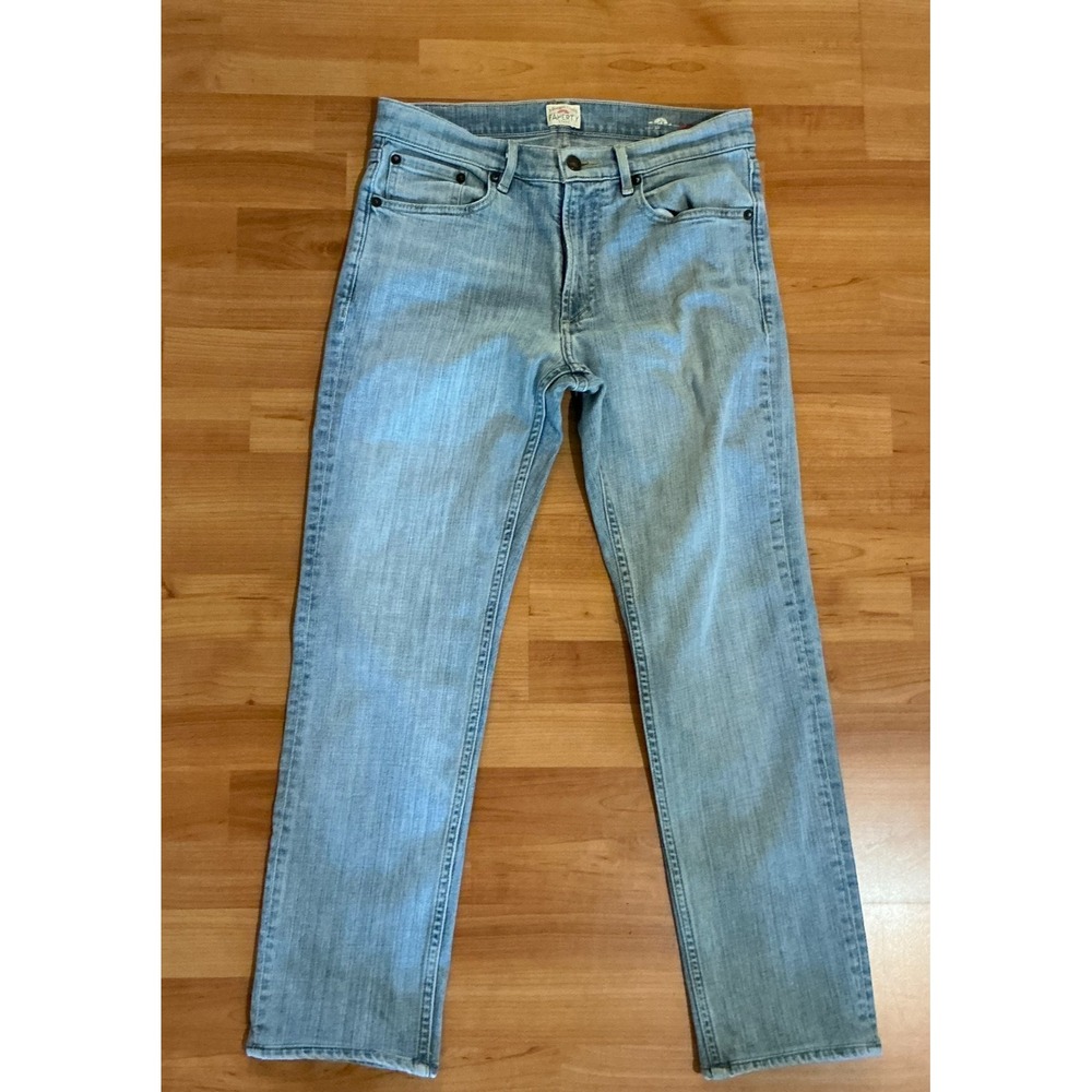 Faherty Brand Light Wash Straight Leg Jeans Mens Size 30 Stretch Denim